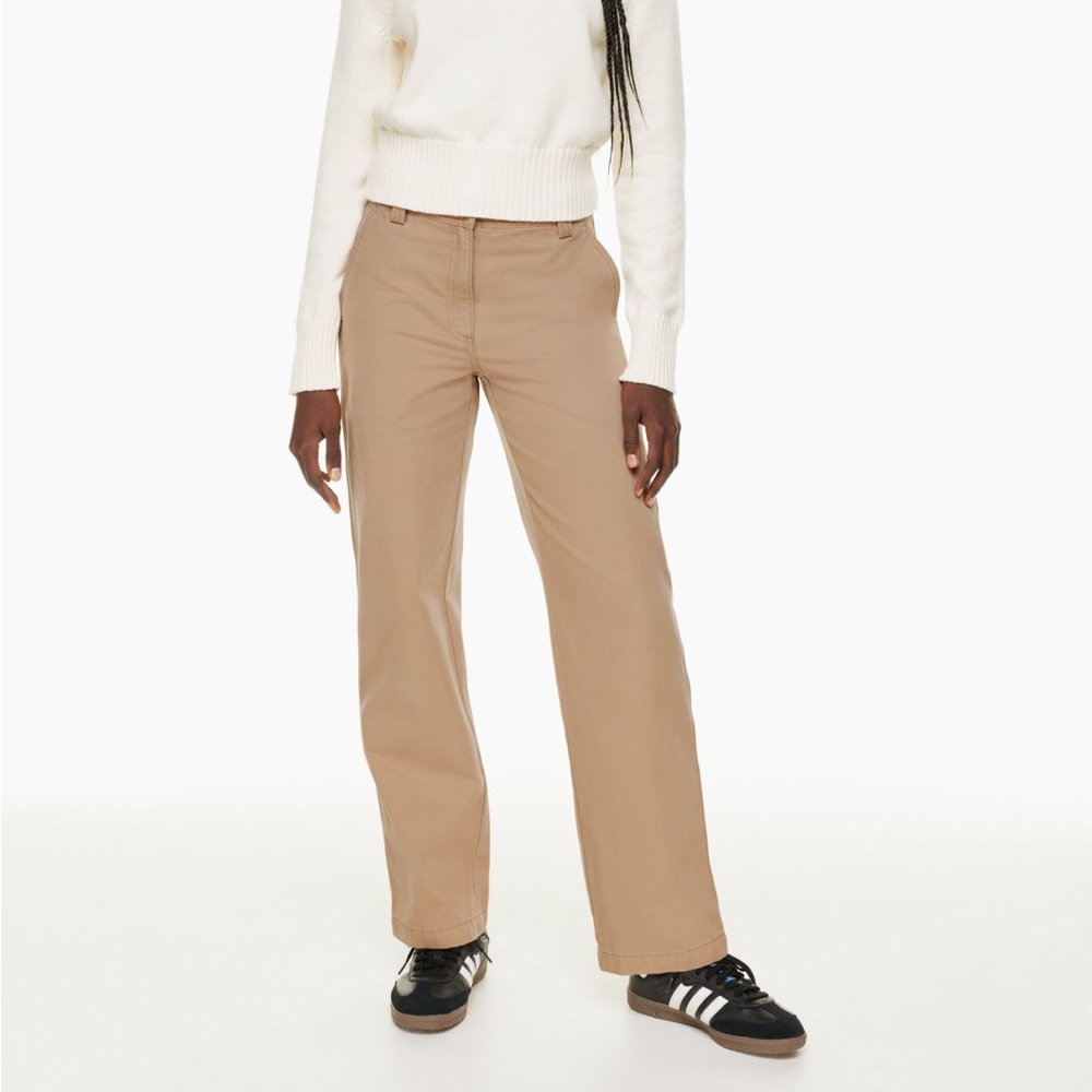 Sunday Best Jaden Pant High-waisted chino pants Taupe Beige 0